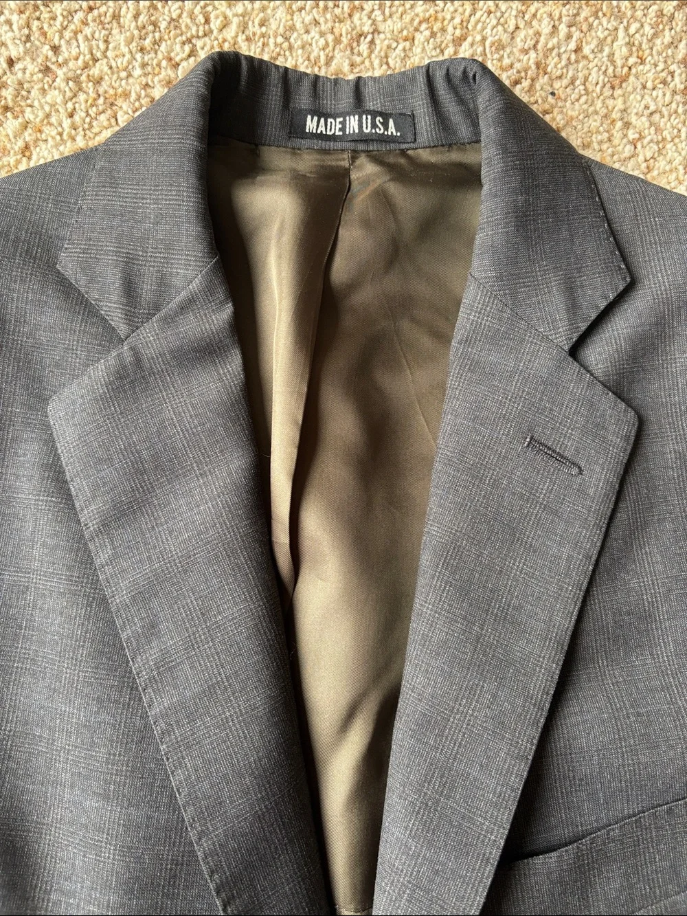 Todd Snyder x Southwick Gray Plaid 1/4 Lined Sport Coat Blazer 40 R Slim MIUSA